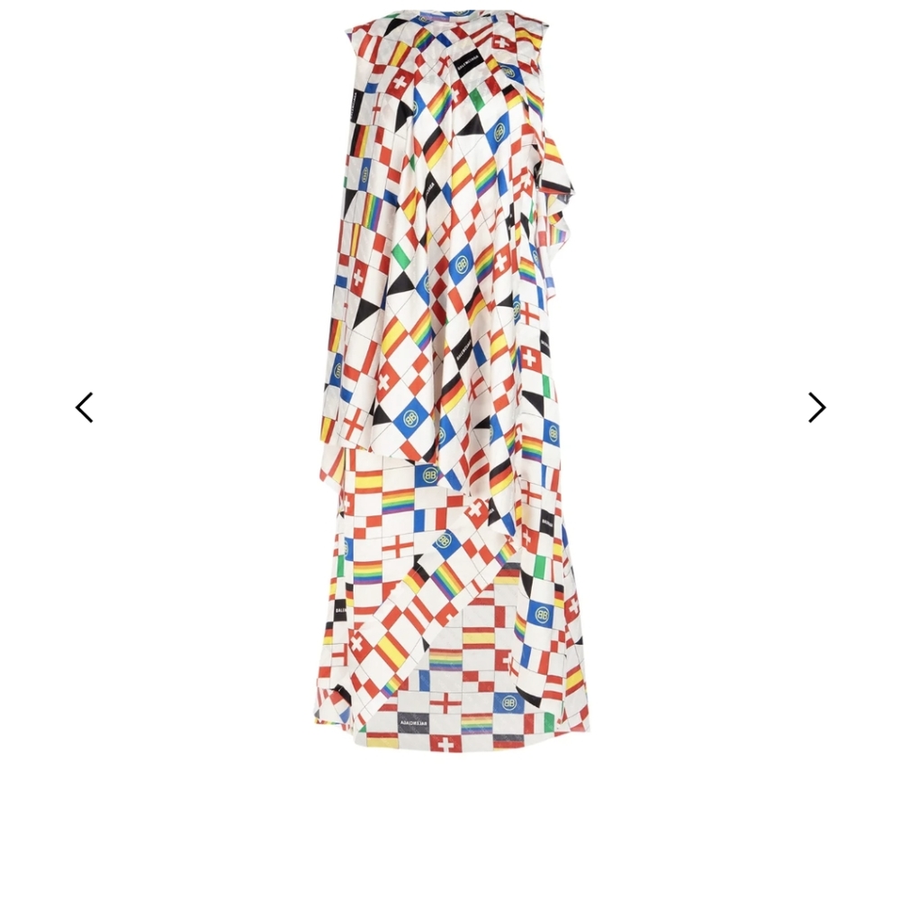 Balenciaga Flag Print dress